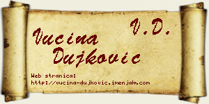 Vucina Dujković vizit kartica